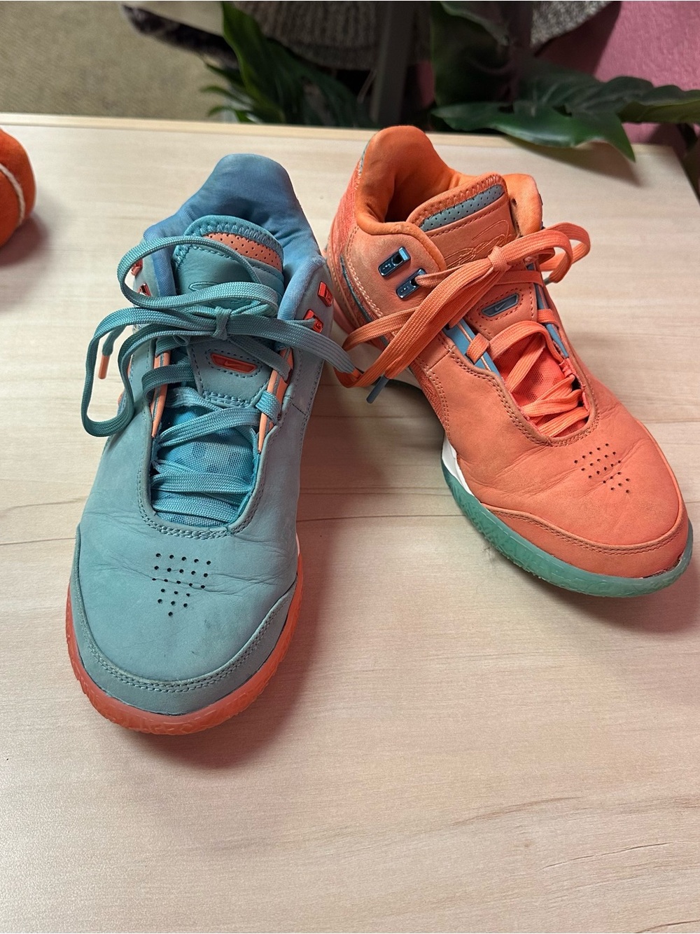 Nike Zoom LeBron NXXT Gen Miami Two-Tone Teal and Coral Casual Sneakers